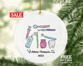 Dentist Christmas Ornament Personalized - Dental Gift Graduation Custom Occupational Orthodontist Occupation Dental Gift