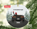 Personalized New Driver Christmas Ornament Boy Male Car Driving Convertible New License Owner Driver's License Plate Custom Gift For Teenage
