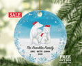 Family of 3 Christmas Ornament Personalized - Parents Mother Father Child Girl Boy Mom Dad Gift - Bear Family