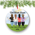 Soul Sisters for 4, Best Friends Christmas Ornament for Sisters, Personalized Ornament, BFF Gift, Personalized Friend Ornament, Besties