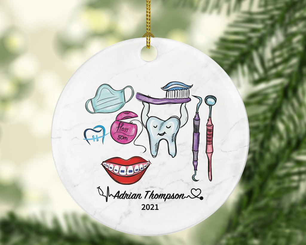Orthodontist Christmas Ornament Personalized - Orthodontic Dental Gift Graduation Custom Occupational Orthodontist Occupation Dentist Gift