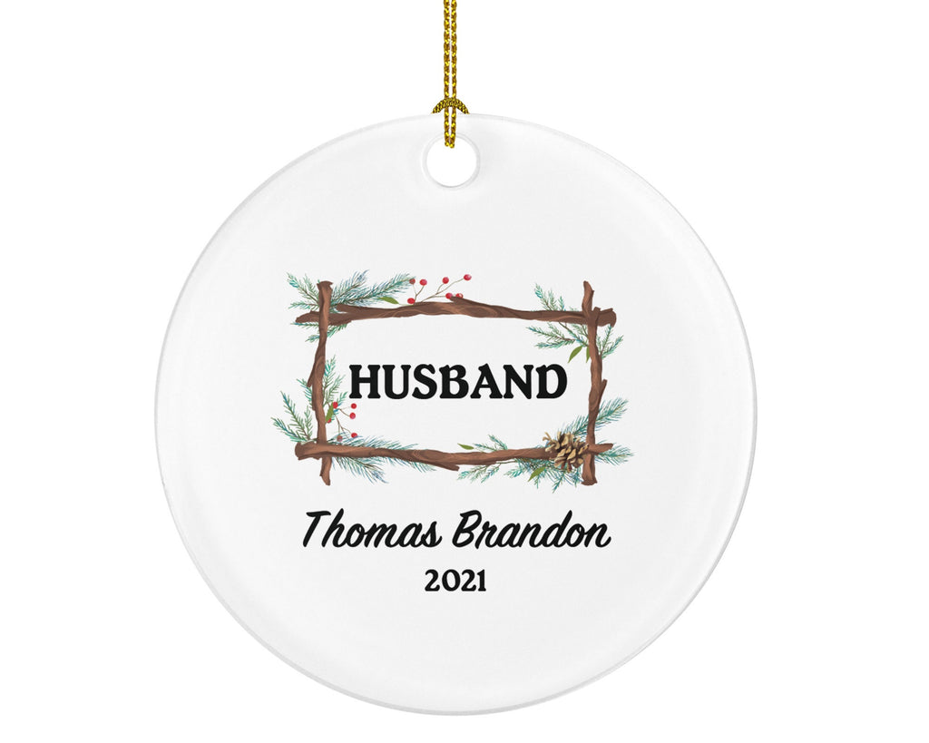 Husband Christmas Ornament Personalized - A beautiful gift for Christmas for your special husband can be for your wife Best Husband Ever