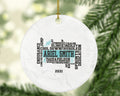 Track and Field Christmas Ornament Personalized - Running, Jumping, and Throwing Skills Gift for Track & Field - Custom Name Year