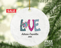 Sewing Love Christmas Ornament Personalized - Sewing Lover - Sewer Quilter Stitcher Tailor Custom Gift - Sewing Machine Tree