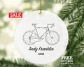 Bicycle Personalized Christmas Ornament - Cyclist Riding Bike Cycling Gift