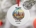 Bangkok, Thailand, Ornament, Engagement, Married, Travel, Gift for Engaged Couple, Engagement Gift, Trip, Vacation Souvenir