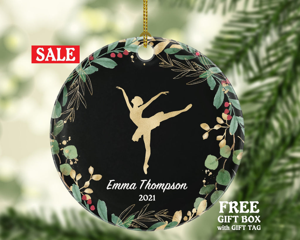 Ballerina Girl Christmas Ornament Personalized - Gift for Dancer Ballet Dance Do Perform Gift for Ballerina