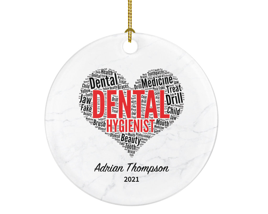 Dental Hygienist Christmas Ornament Personalized - Custom Name Gift