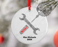Mechanic Personalized Christmas Ornament