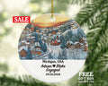 Michigan Christmas Ornament Personalized - MI Engaged Married Family Together Couple Travel Honeymoon Engagement Marriage