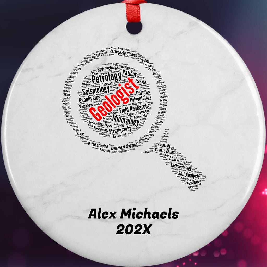 Geologist Personalized Christmas Ornament