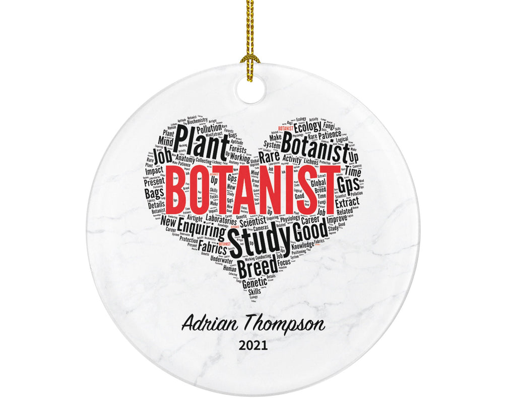 Botanist Christmas Ornament Personalized - Plant Biologist Custom Gift