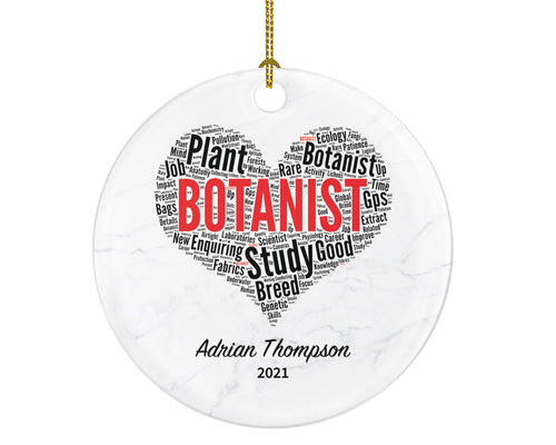 Botanist Christmas Ornament Personalized - Plant Biologist Custom Gift