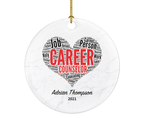 Career Counselor Christmas Ornament Personalized - Business New Job Consultant Career Counselor Gift