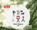 Cinema Christmas Ornament Personalized - Film Movie Actor Actress Best Ever Gift - Custom Name Year