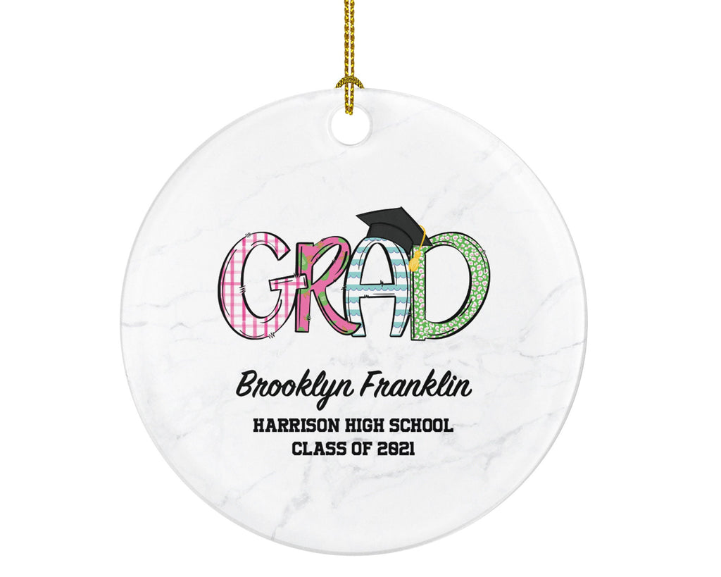 Graduation Christmas Ornament Personalized - Class of Gift Graduate Masters Bachelor Doctorate College High School Degree Gift