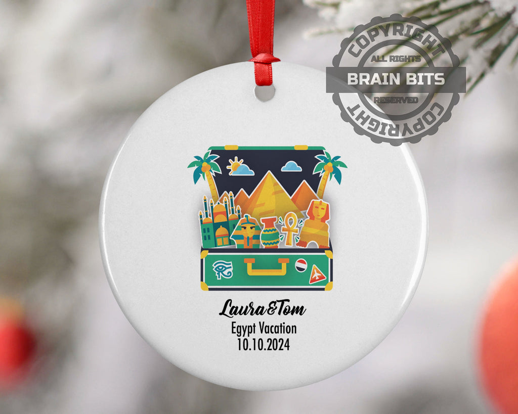 Egypt, Cairo, Ornament, Engagement, Married, Travel, Gift for Engaged Couple, Engagement Gift, Trip, Vacation Souvenir