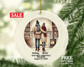 First Christmas Engaged Custom Ornament - Personalized Engagement Announcement Couple Gift - Custom Date Name - Future Husband Wife