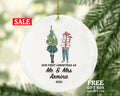 First Christmas as Mr & Mrs Married Couple Christmas Ornament Personalized - Newlywed Christmas Couple First Gift