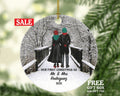 Newlywed Mr. and Mrs. Our First Christmas as Mr & Mrs Couple Personalized Ornament - Wedding Just Married Marriage Gift
