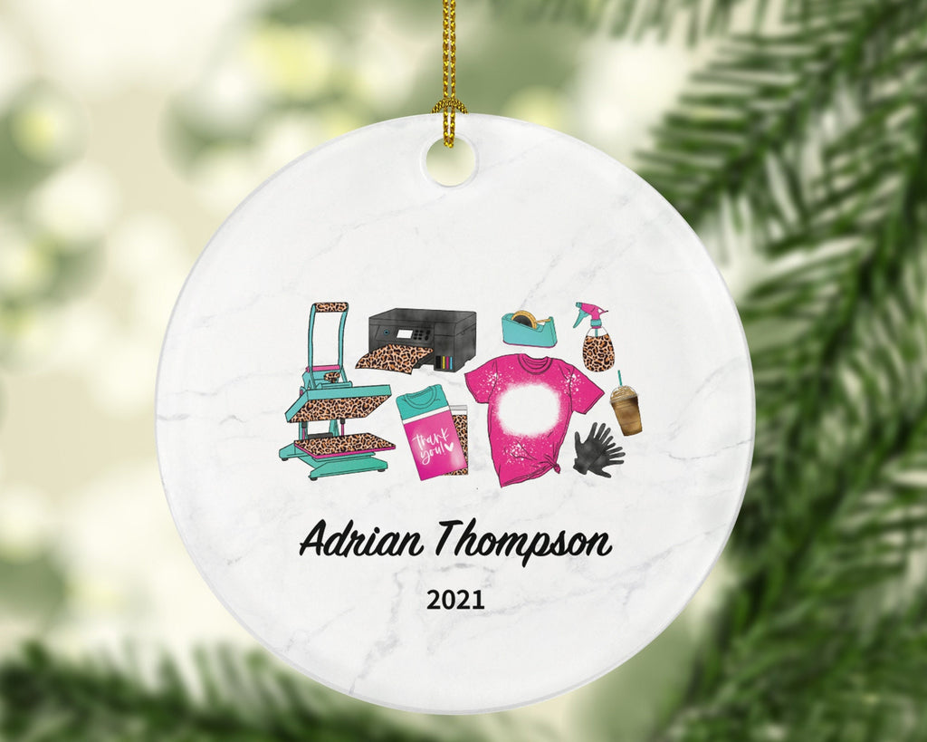 Small Tshirt Business Owner Ornament, Startup Online Business Owner Entrepreneur Gift