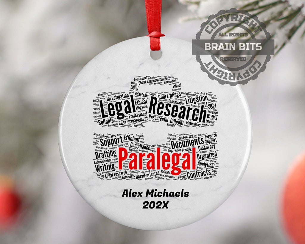 Paralegal Personalized Christmas Ornament