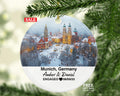 Custom Germany Munich Ornament – Personalized Marienplatz, Englischer Garten Keepsake, Couple Gift for Wedding or Honeymoon