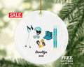 Skiing Christmas Ornaments Downhill Skier, Ski Trip Vacation, Winter Sports Ornament Personalized Gift Sports Hobby Occupation