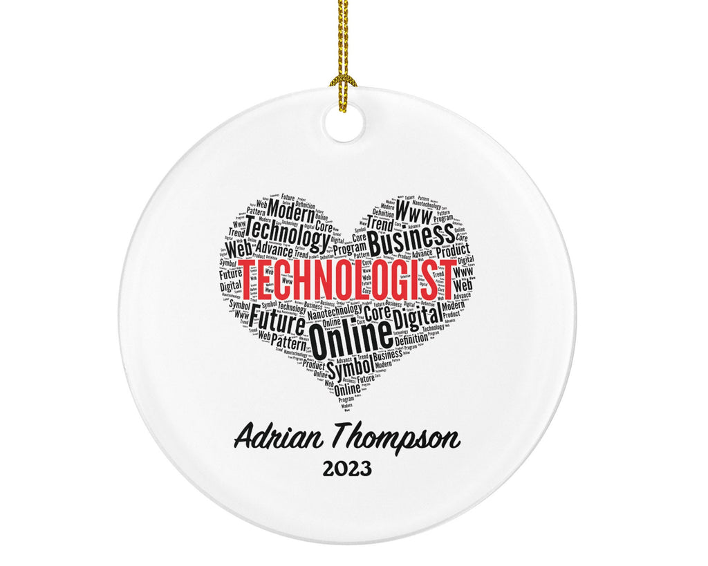 Technologist Christmas Ornament Personalized - Technology Worker Gift
