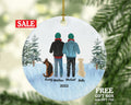 Gay Couple with Dog Cat Pet Christmas Ornament Personalized Lover Portrait Present for LGBTQ Love is Same Sex Mr and Mr. Bird Horse Rabbit