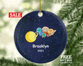 Solar System Funny Christmas Ornament Personalized, Sun Photo Shoot Planets Custom Gift with Name