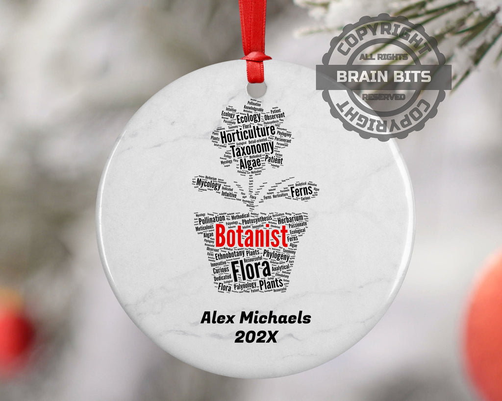Botanist Personalized Christmas Ornament Backup