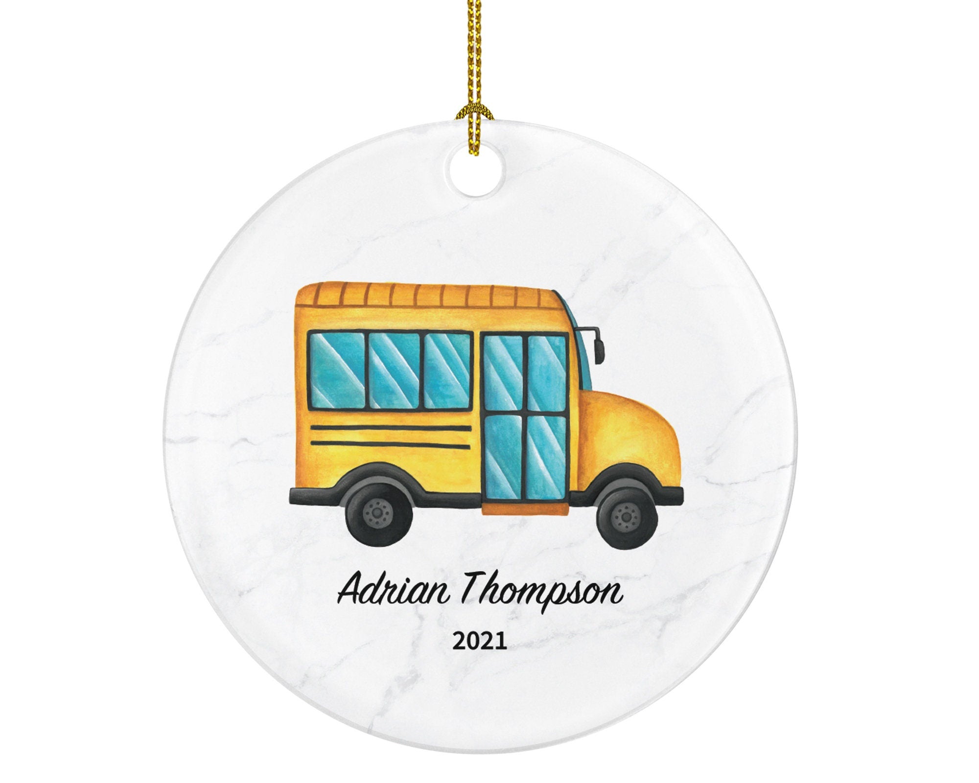 Bus Driver Christmas Ornament Personalized - School Bus Christmas Ornament - Bus Driver Gift