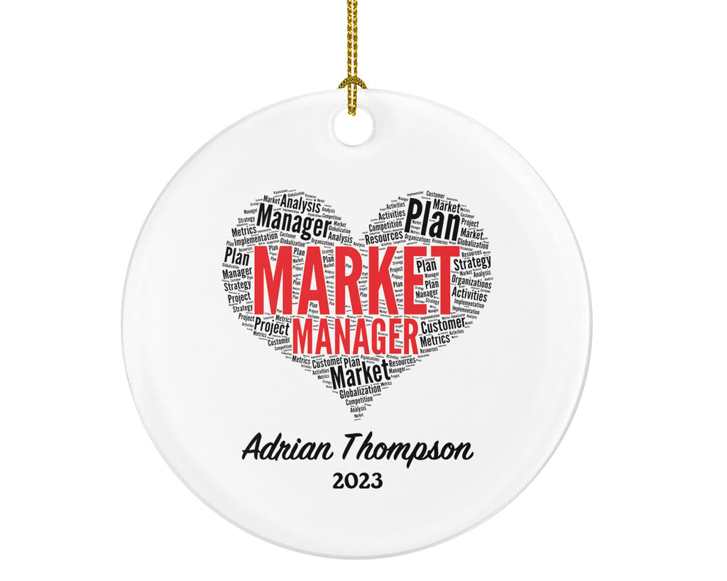 Market Manager Specialist Christmas Ornament - Personalized Developer Strategist Analyst Business Designer Consultant