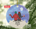 Our First Christmas as Mr & Mrs Couple Personalized Ornament - Custom Newlywed Mr. and Mrs. Wedding Just Married Marriage Gift