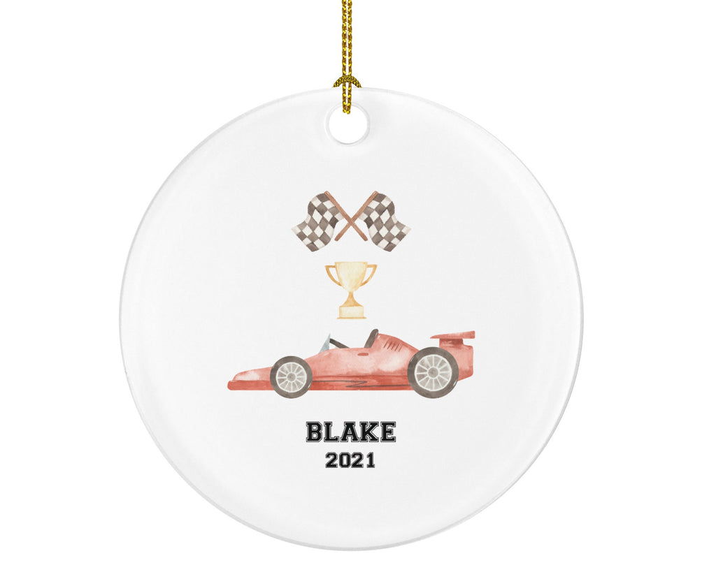 Racing Cars Christmas Ornament Personalized - Racing Gift Keepsake