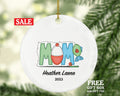 Fisher Mom Christmas Ornament Personalized - Fishing Fisher Fisherman Ornament with Name - Custom Gift for Fisher Mother