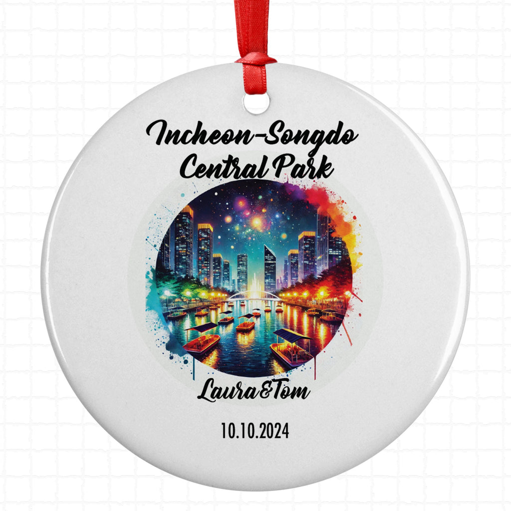 Incheon-Songdo Central Park, Ornament, Engagement, Married, Travel, Gift for Engaged Couple, Engagement Gift, Trip, Vacation Souvenir