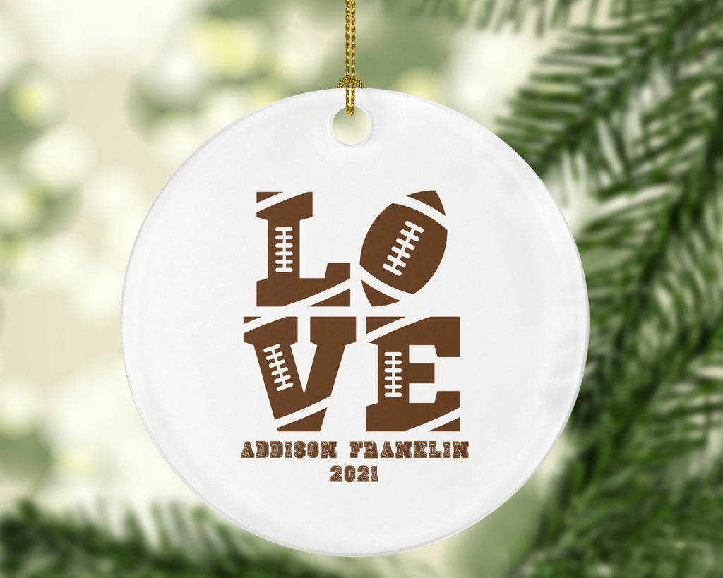 Football Rugby Team Player Gamer Christmas Ornament Personalized - Sports Match Gift Custom Name