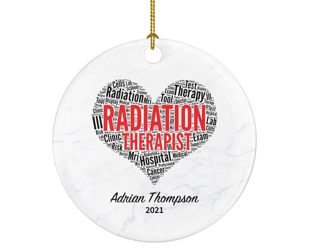 Radiation Therapist Christmas Ornament Personalized -  Health Worker Doctor Physician Gift