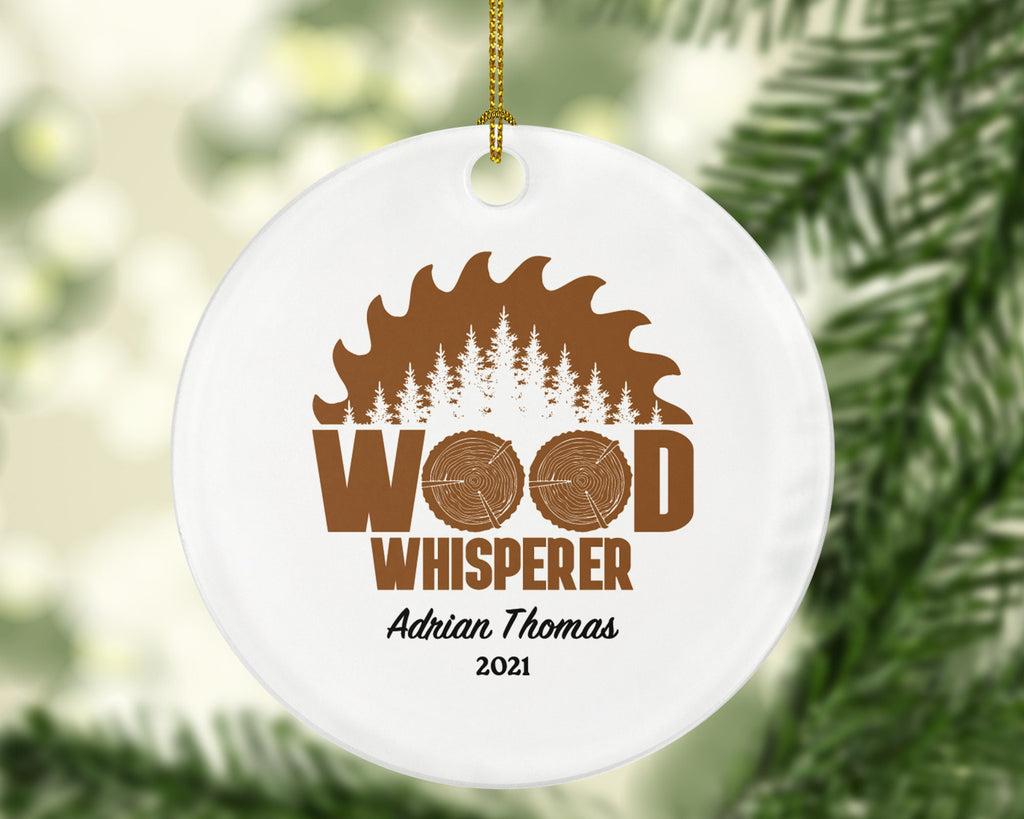 Carpenter Personalized Christmas Ornament, Wood Whisperer Custom Ornament, Builder Carpenter Gift, Construction Worker