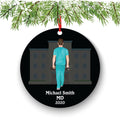 Personalized Nurse Medical Doctor Scrub Christmas Ornament Therapist Physician Orthopedist Pandemic Quarantine Covid Coronavirus MD Custom