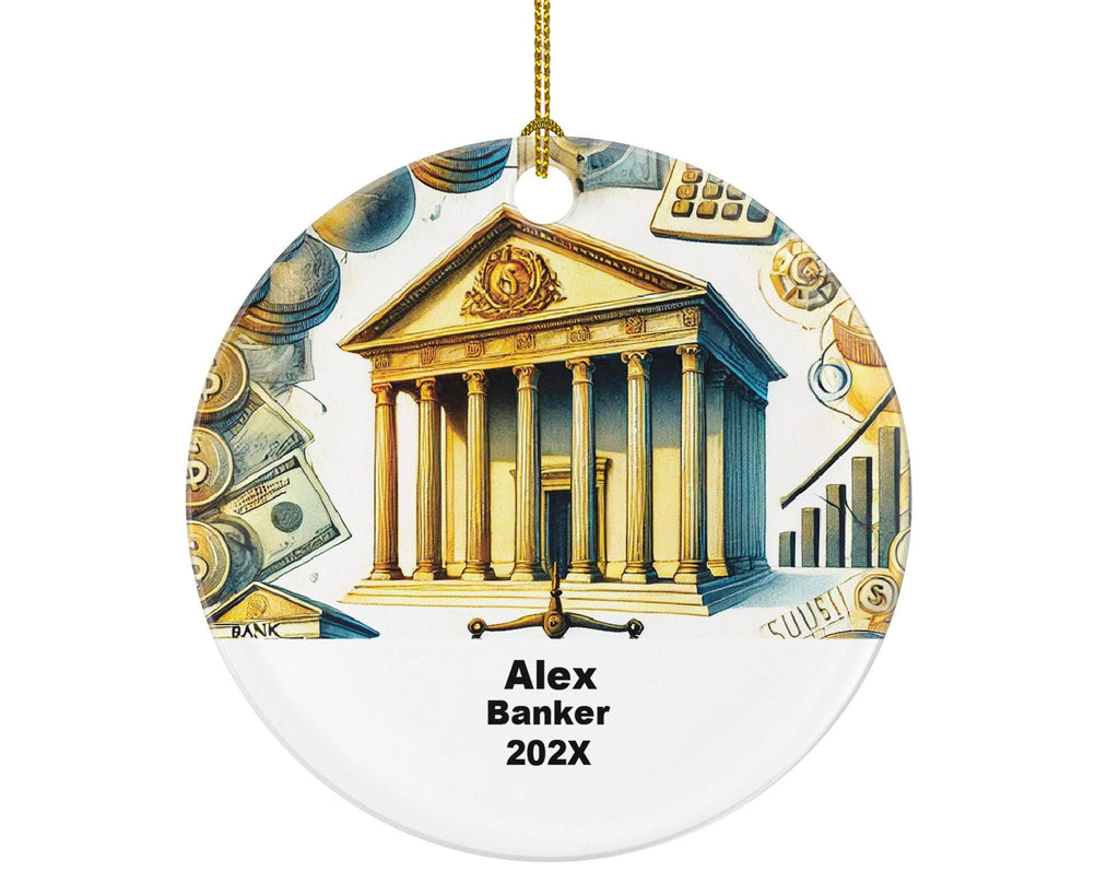 Personalized Banker Ornament – Custom Finance Ornament – Gift for Bankers and Financial Professionals