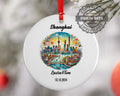 Shanghai Ornament, Engagement, Married, Travel, Gift for Engaged Couple, Engagement Gift, Trip, Vacation Souvenir