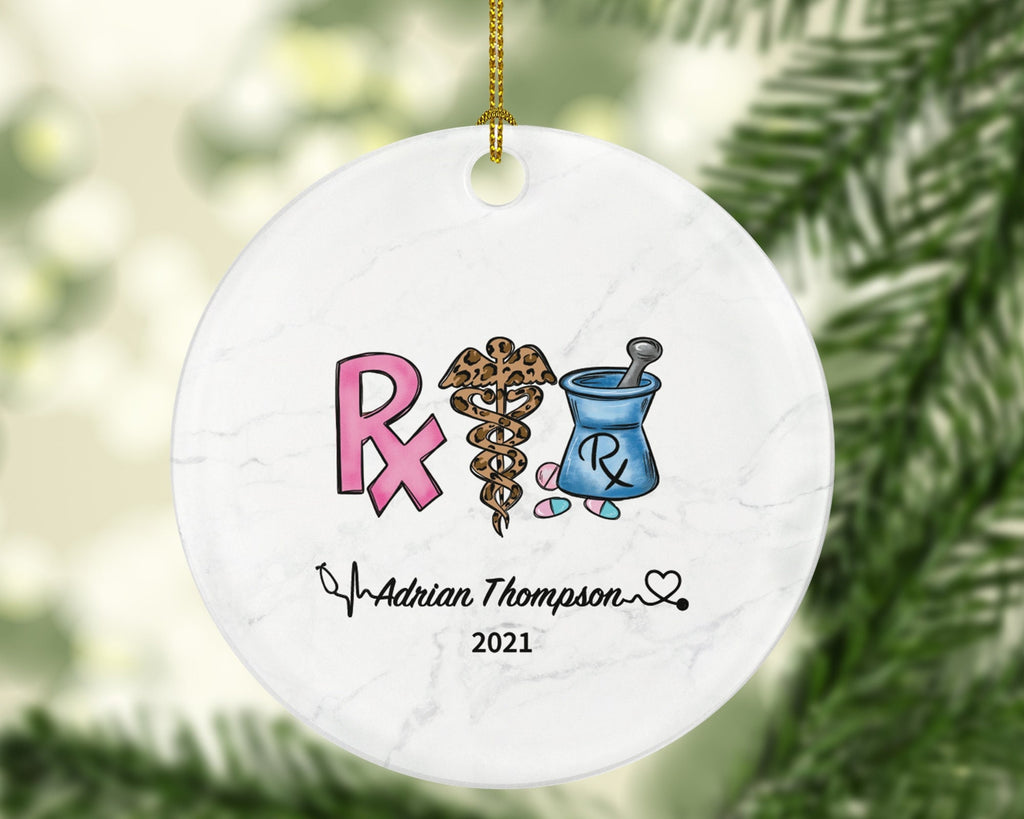 Pharmacy Technician Tech Christmas Ornament Personalized Pharmacist Pharmacy Tech Gift