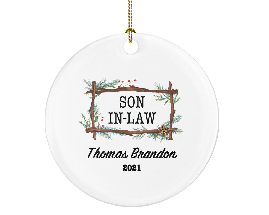 Son in Law Christmas Ornament, Best Son in Law Ever Wedding Gift From Mother and Father of Bride