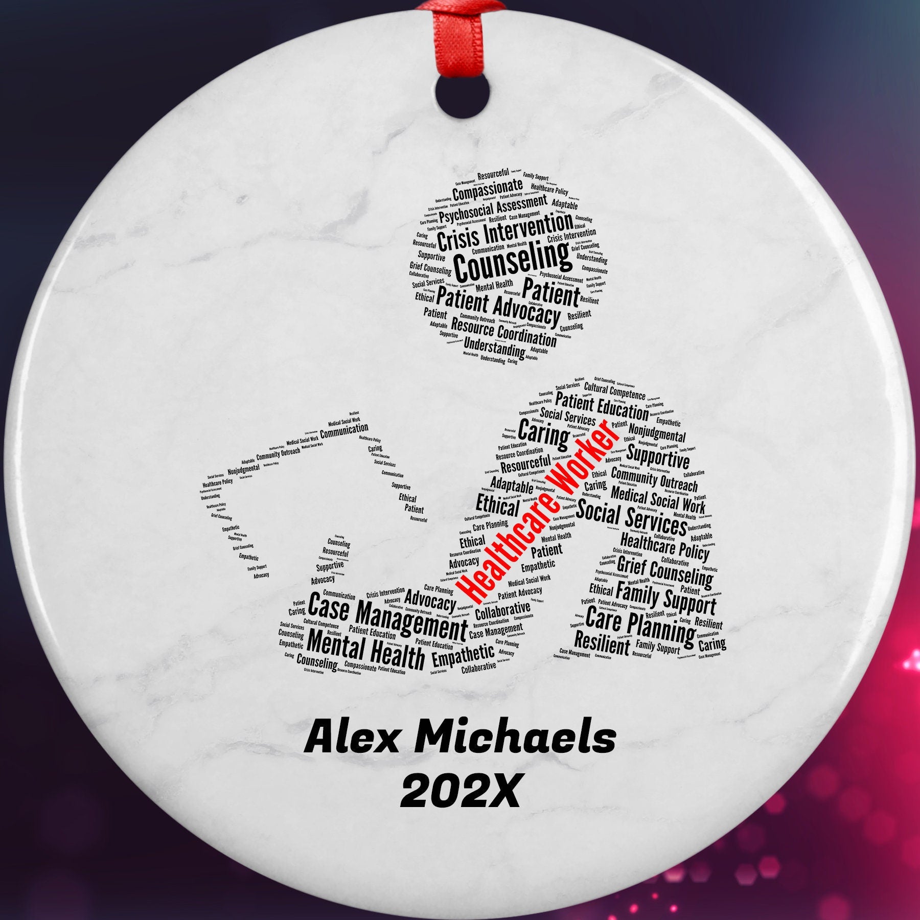 Healthcare Worker Personalized Christmas Ornament