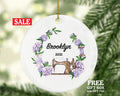 Sewing Christmas Ornament Personalized - Sewing Lover - Sewer Quilter Stitcher Tailor Custom Gift - Flowers