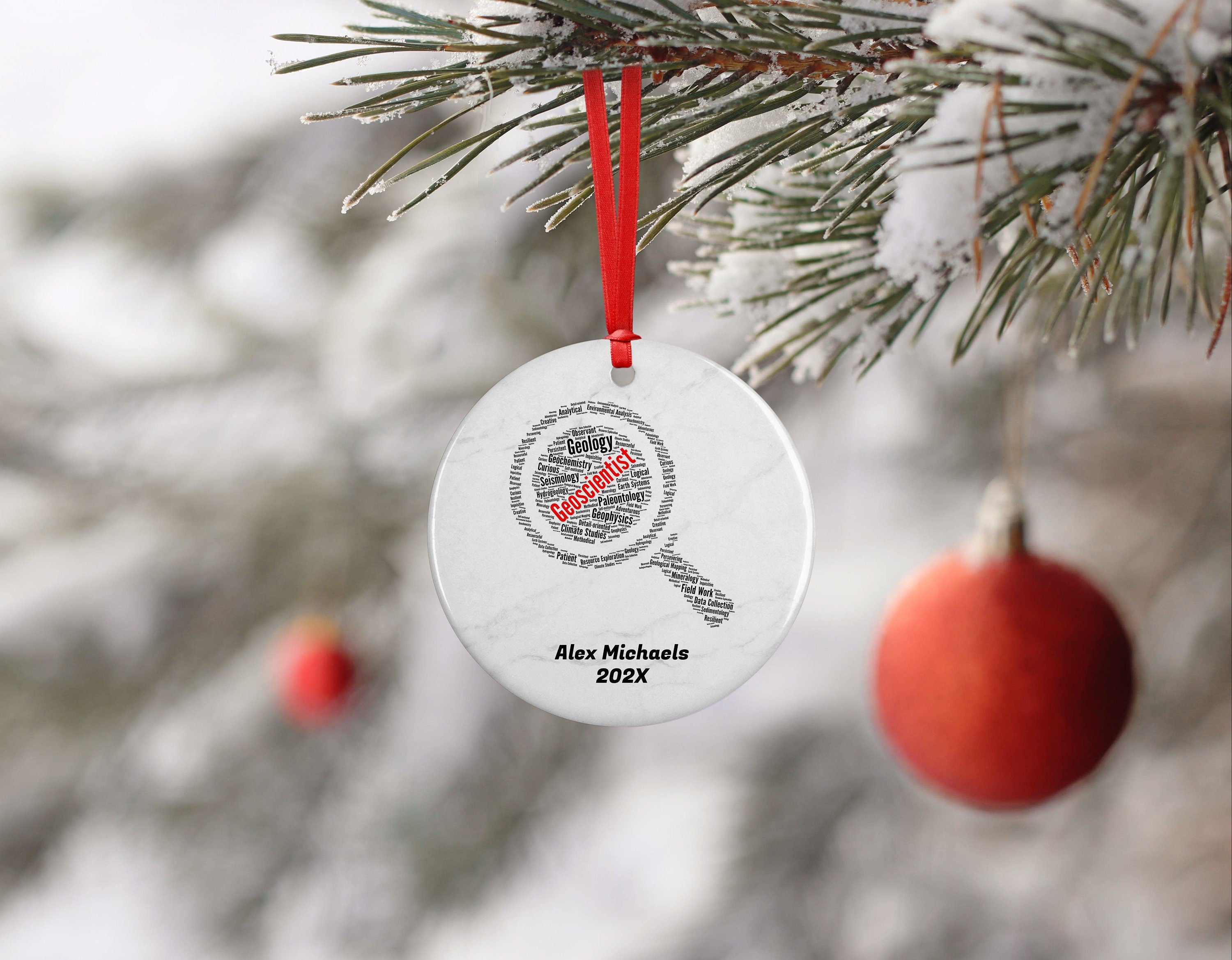 Geoscientist Personalized Christmas Ornament