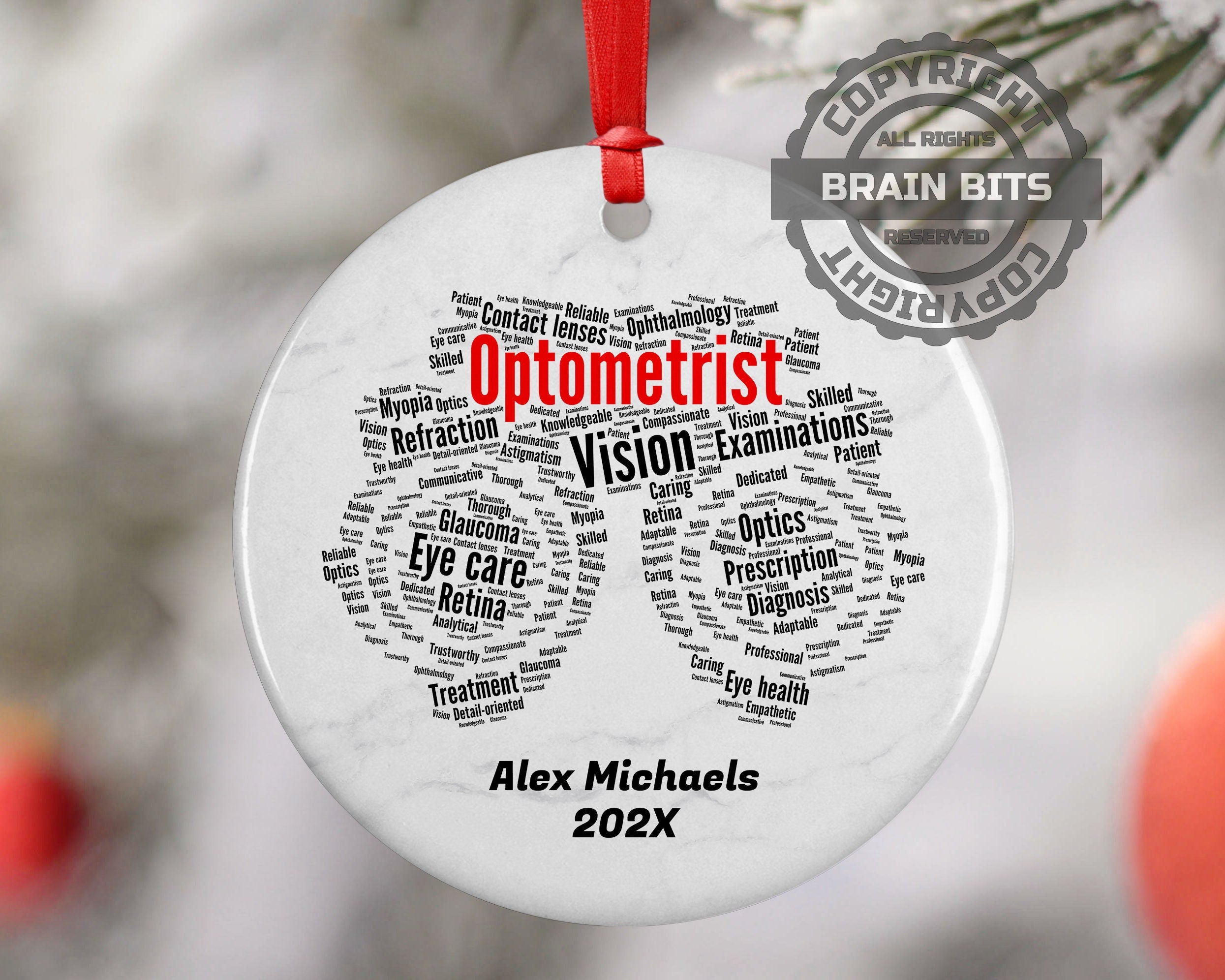 Optometrist Personalized Christmas Ornament